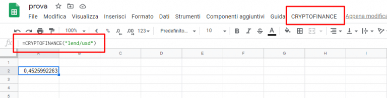 prezzi bitcoin e criptovalute su excel