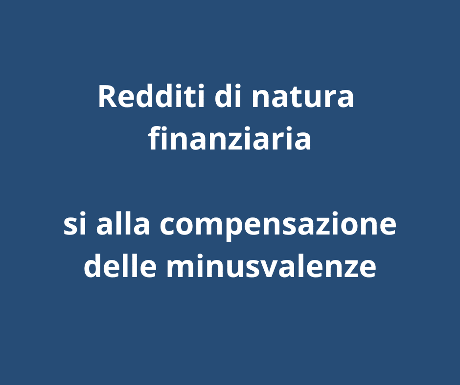 Redditi Di Natura Finanziaria Niente Pi Redditi Di Capitali E Redditi